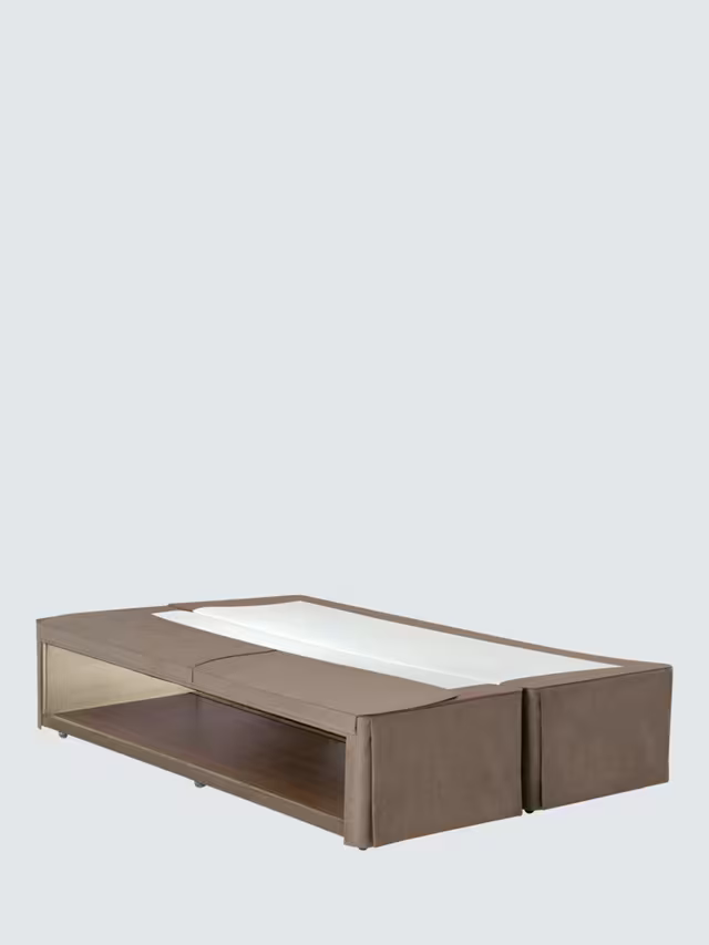 Hypnos HideAway™ Upholstered Divan Base, King Size Brushed Tweed Grey 803