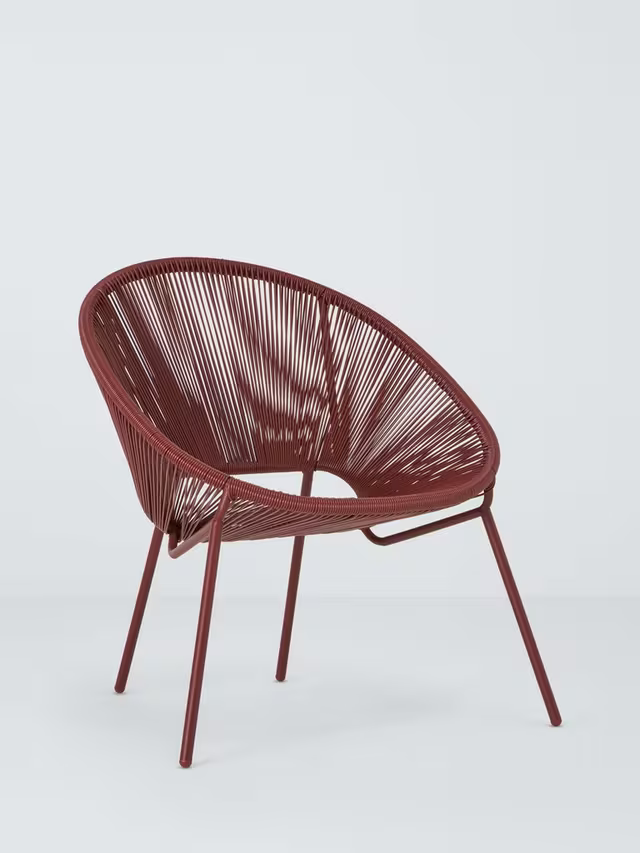 John Lewis Salsa Garden Lounge Chair, Set of 2, Burnt Umber