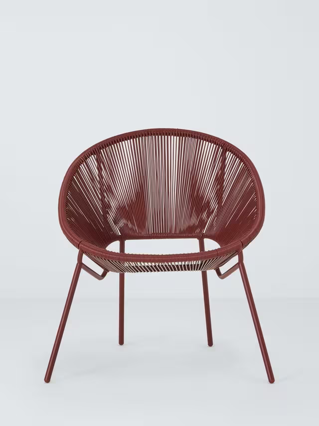 John Lewis Salsa Garden Lounge Chair, Set of 2, Burnt Umber