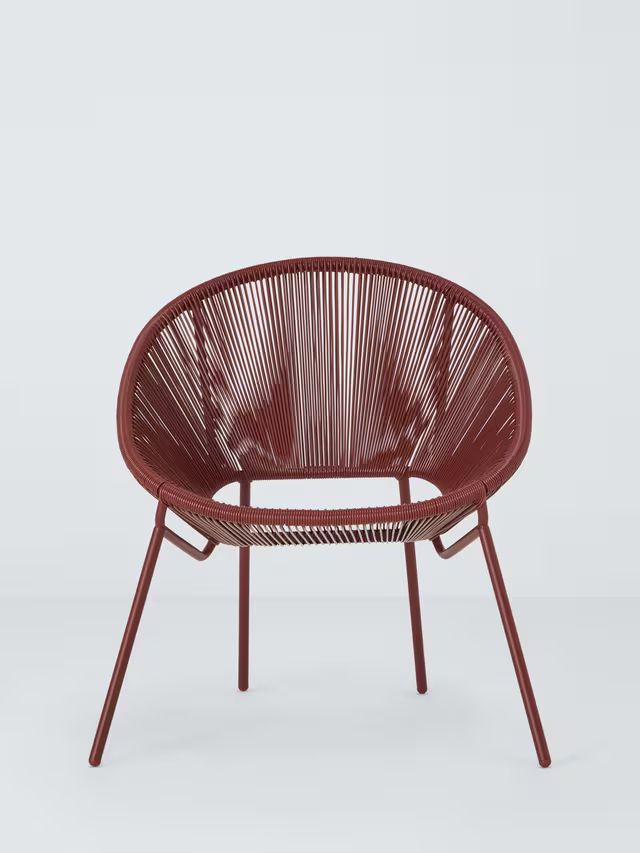 John Lewis Salsa Garden Lounge Chair, Set of 2, Burnt Umber