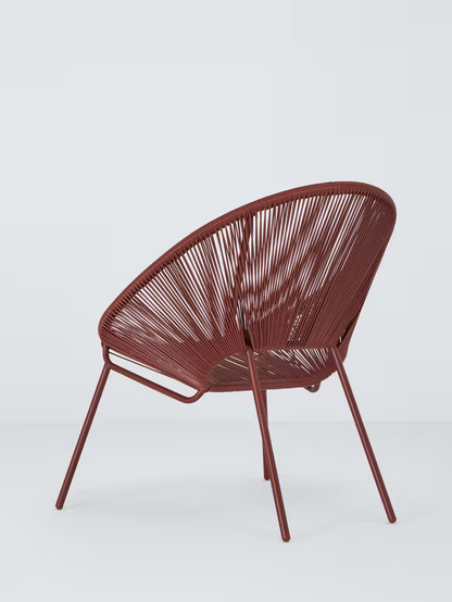 John Lewis Salsa Garden Lounge Chair, Set of 2, Burnt Umber