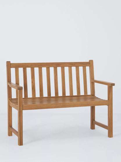 John Lewis Classic 2-Seater Acacia Wood Garden Bench, Natural