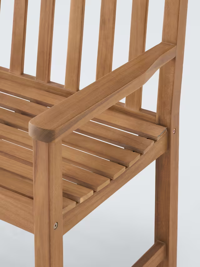 John Lewis Classic 2-Seater Acacia Wood Garden Bench, Natural