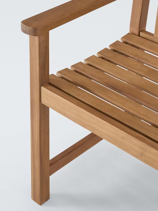 John Lewis Classic 2-Seater Acacia Wood Garden Bench, Natural