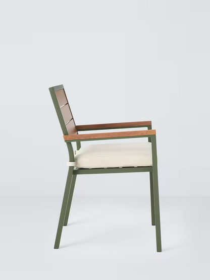 John Lewis Platform Garden Dining Armchair, Set of 2, Green