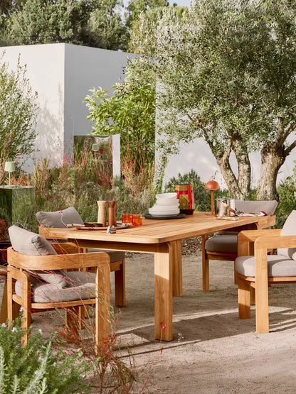 John Lewis Terra Teak Wood Garden Dining Chairs, Set of 2