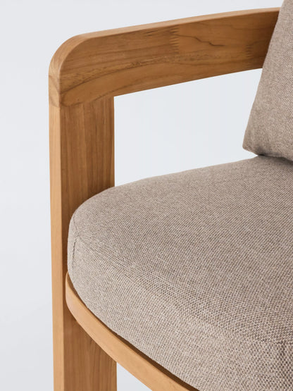 John Lewis Terra Teak Wood Garden Dining Chairs, Set of 2