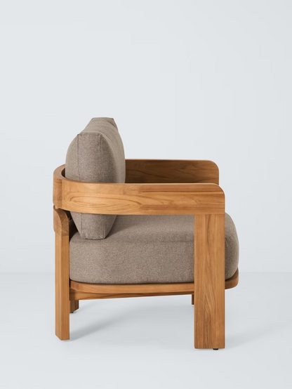 John Lewis Terra Teak Wood Garden Lounge Chair