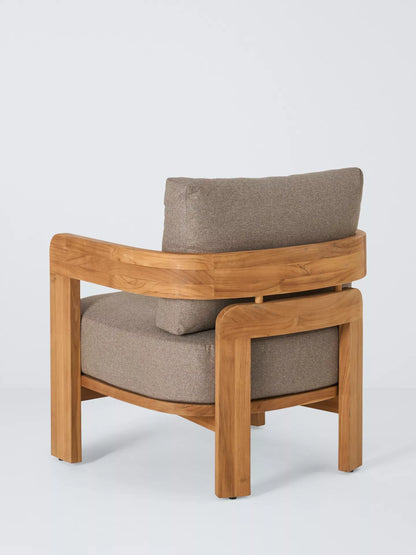 John Lewis Terra Teak Wood Garden Lounge Chair