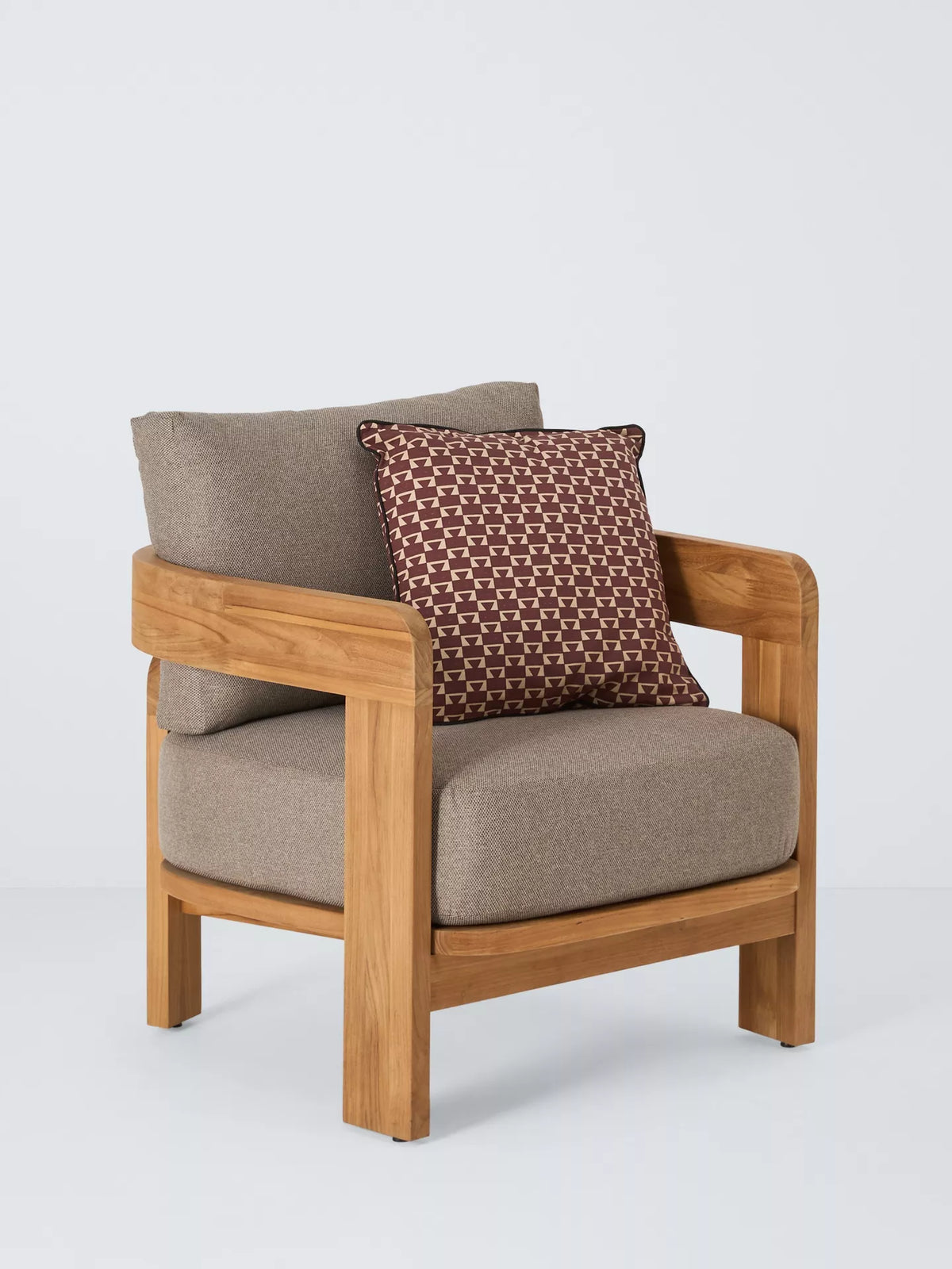 John Lewis Terra Teak Wood Garden Lounge Chair