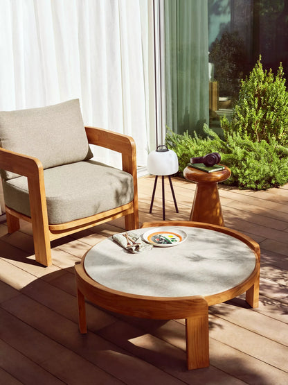 John Lewis Terra Teak Wood Round Garden Coffee Table, 90cm