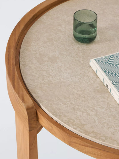 John Lewis Terra Teak Wood Round Garden Coffee Table, 90cm