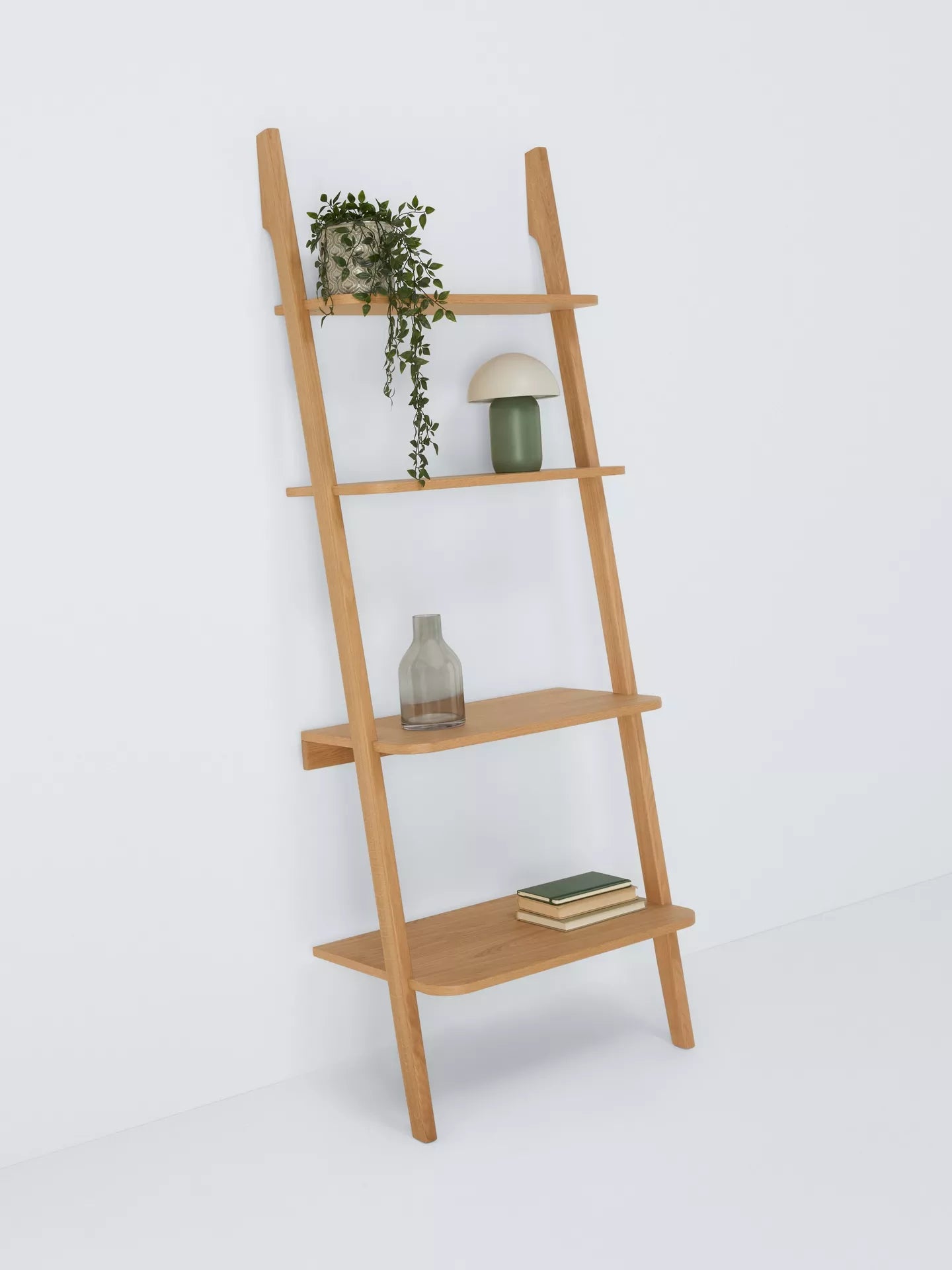 John Lewis Leaning Bookcase, FSC Certified (Oak Veneer/Solids), Natural