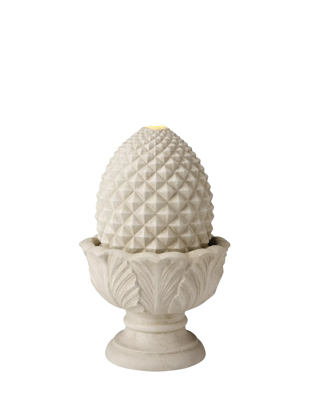 Kaemingk Artichoke Stone Effect LED Water Feature, White Natural
