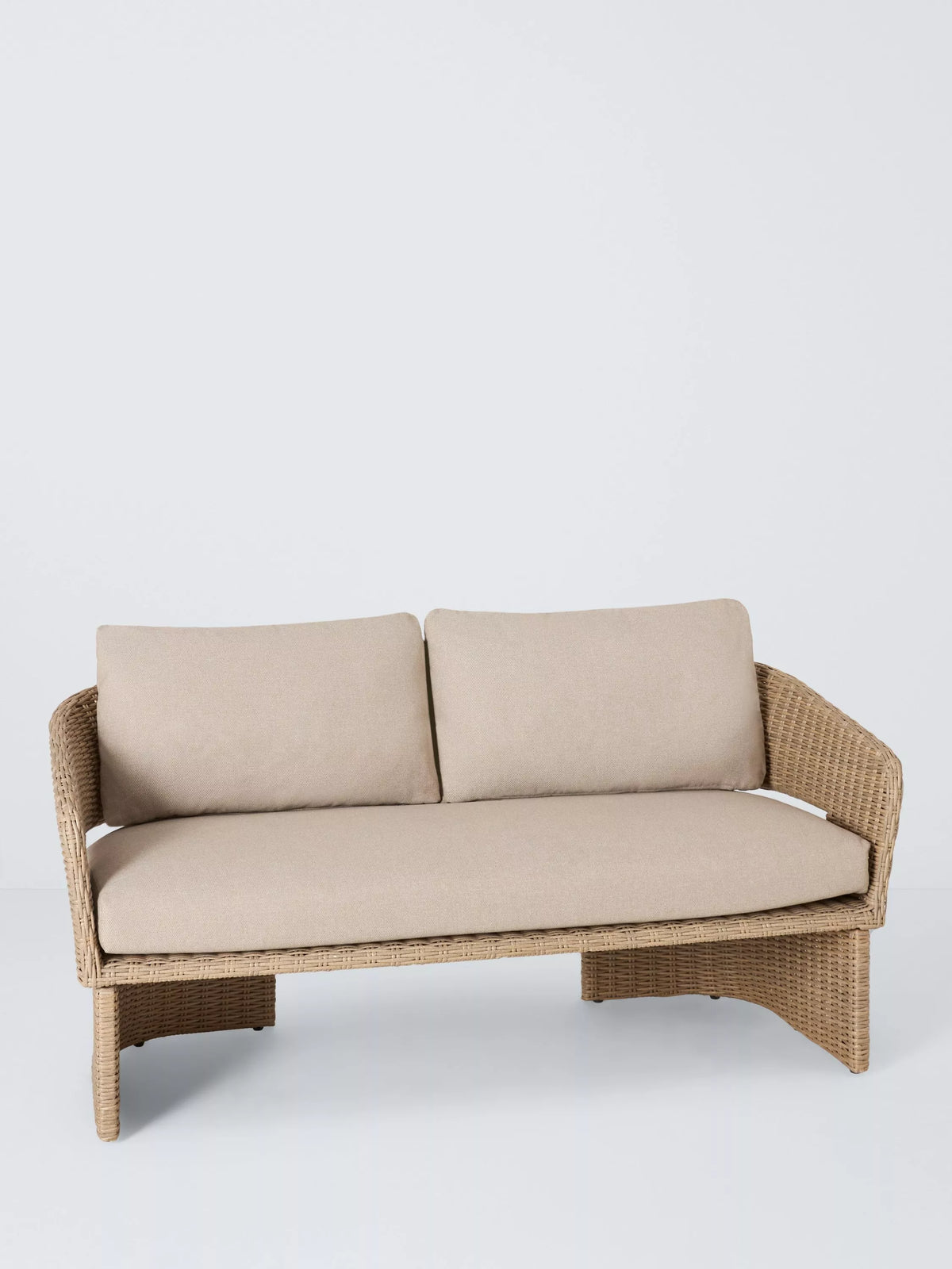 John Lewis Haven Woven 2-Seater Garden Sofa, Sandstone