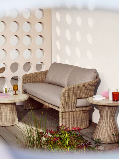 John Lewis Haven Woven 2-Seater Garden Sofa, Sandstone