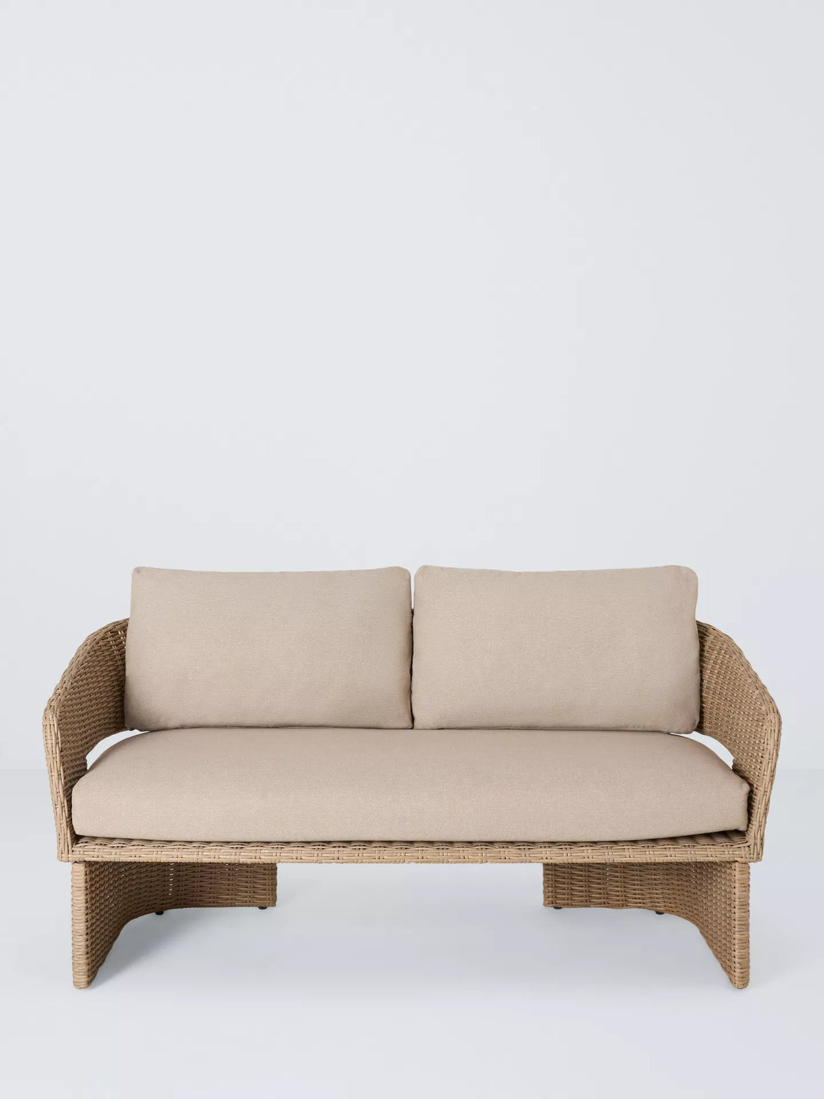 John Lewis Haven Woven 2-Seater Garden Sofa, Sandstone