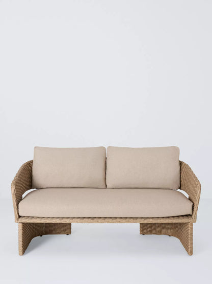 John Lewis Haven Woven 2-Seater Garden Sofa, Sandstone