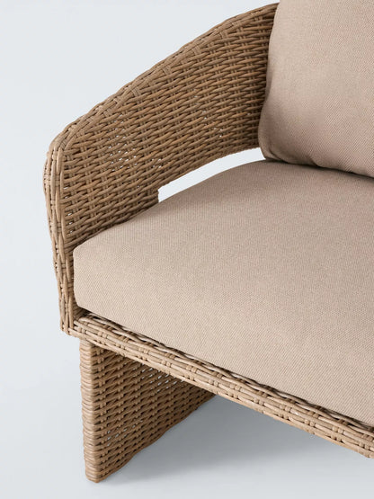 John Lewis Haven Woven 2-Seater Garden Sofa, Sandstone