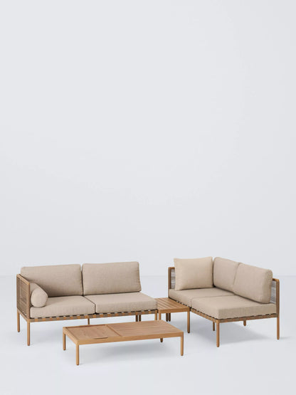John Lewis Sahara 5-Seater John Lewis Sahara 4-Seater Modular Corner Garden Lounge Set, Mocha