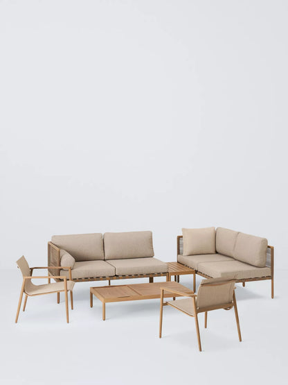 John Lewis Sahara 5-Seater John Lewis Sahara 4-Seater Modular Corner Garden Lounge Set, Mocha