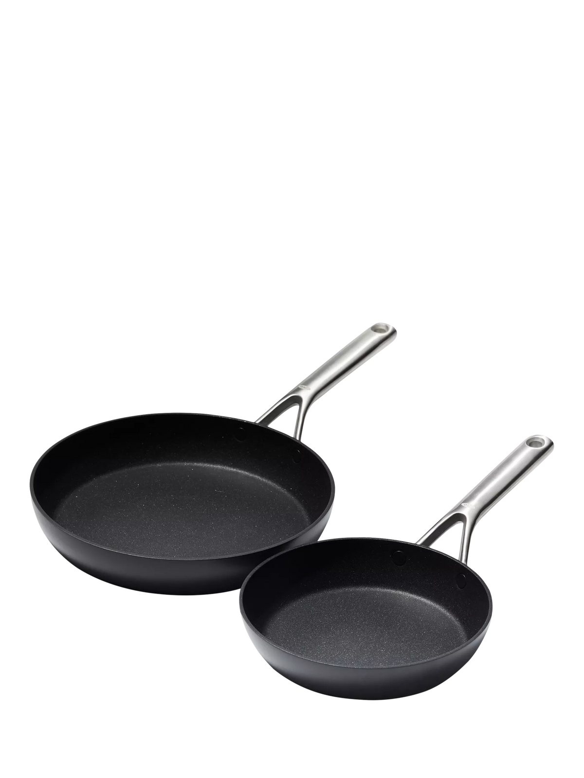 OXO Professional Hard Anodised Aluminium Ceramic Non-Stick Frying Pan Set, 2 Pie