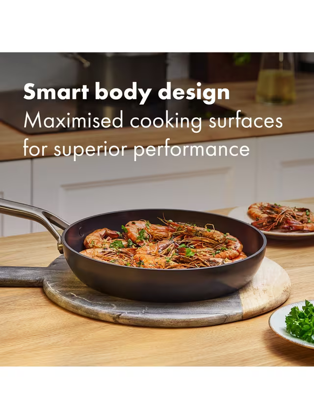 OXO Professional Hard Anodised Aluminium Ceramic Non-Stick Frying Pan Set, 2 Pie