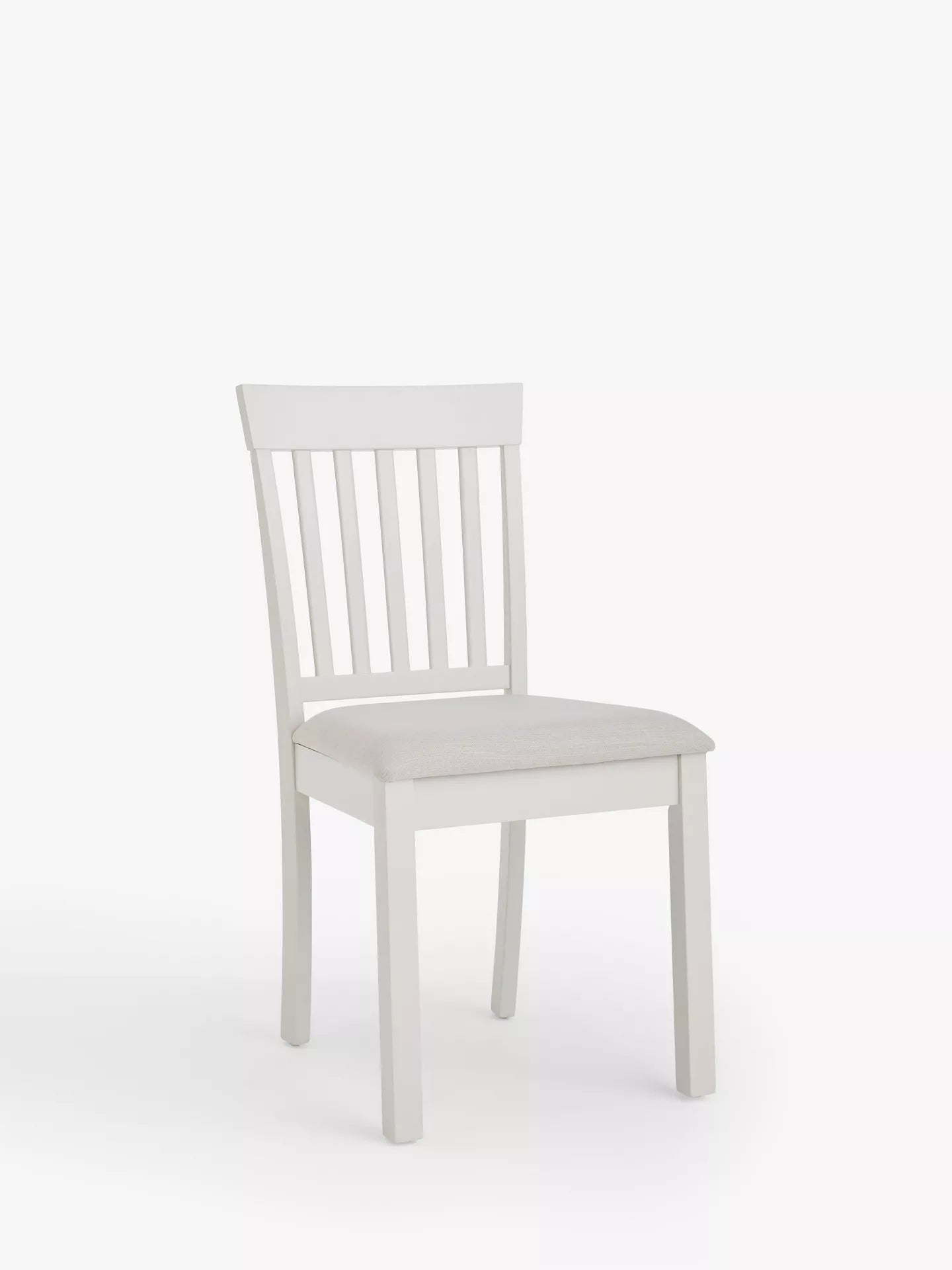 John Lewis Wilton Slatted Dining Chair, Set of 1 Single  Linen