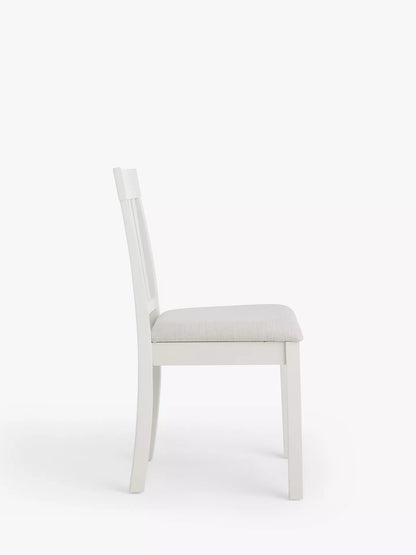John Lewis Wilton Slatted Dining Chair, Set of 1 Single  Linen