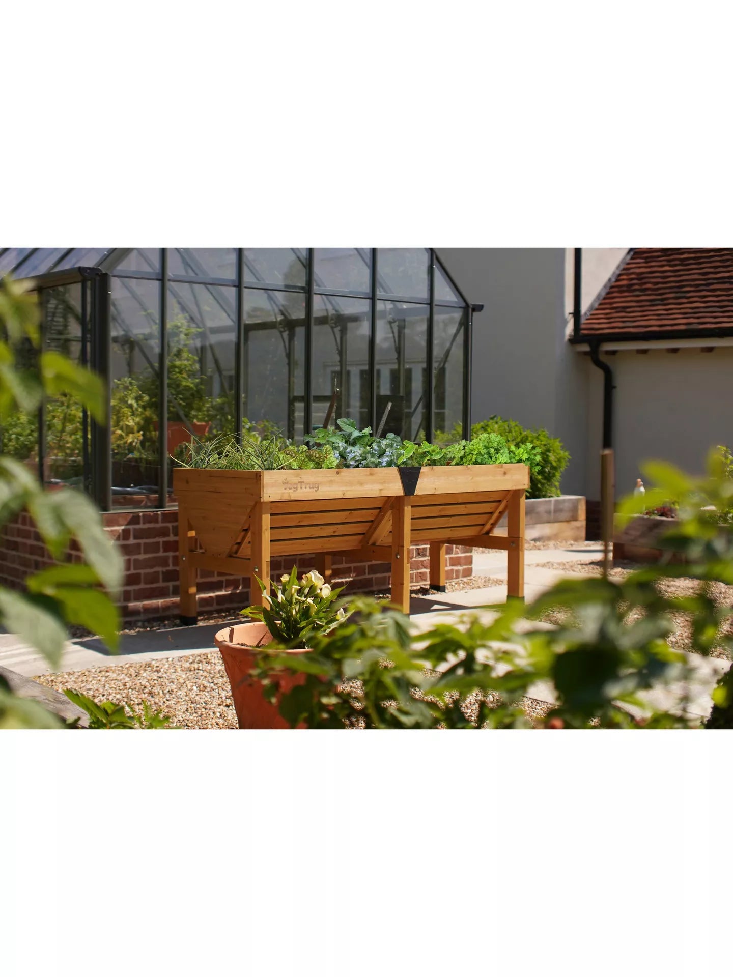 VegTrug Outdoor Medium Planter, 183cm, FSC-Certified (Cedar Wood), Natural
