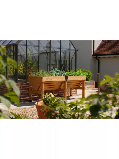 VegTrug Outdoor Medium Planter, 183cm, FSC-Certified (Cedar Wood), Natural