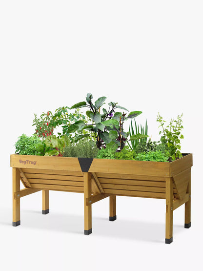 VegTrug Outdoor Medium Planter, 183cm, FSC-Certified (Cedar Wood), Natural