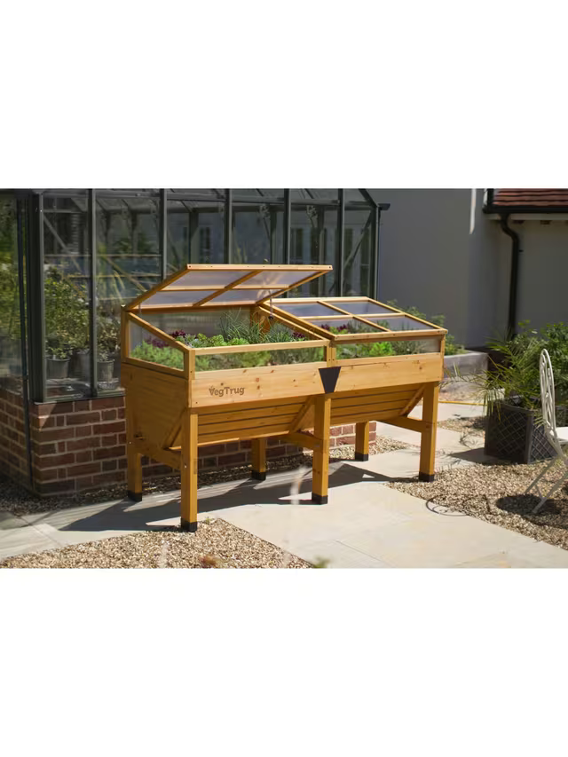 VegTrug Cedar Wood Cold Frame, 1.8m, Natural
