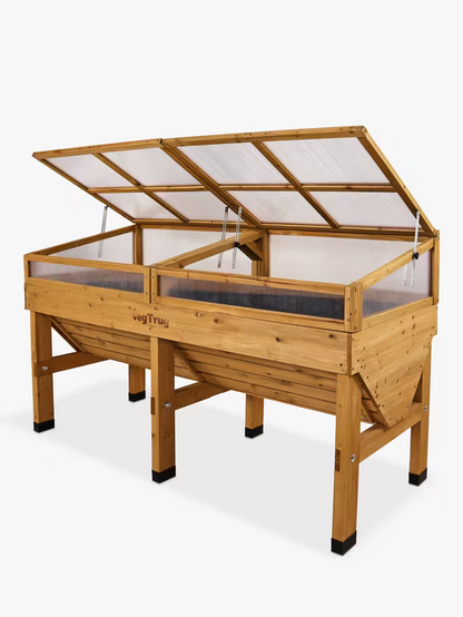 VegTrug Cedar Wood Cold Frame, 1.8m, Natural