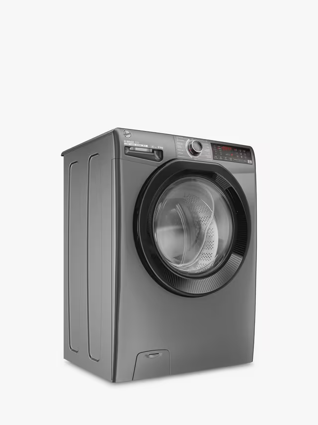 Hoover H-WASH 350 H3WPS696TMBR6-80 Freestanding Washing Machine, 9kg Load, 1600rpm Spin, Graphite