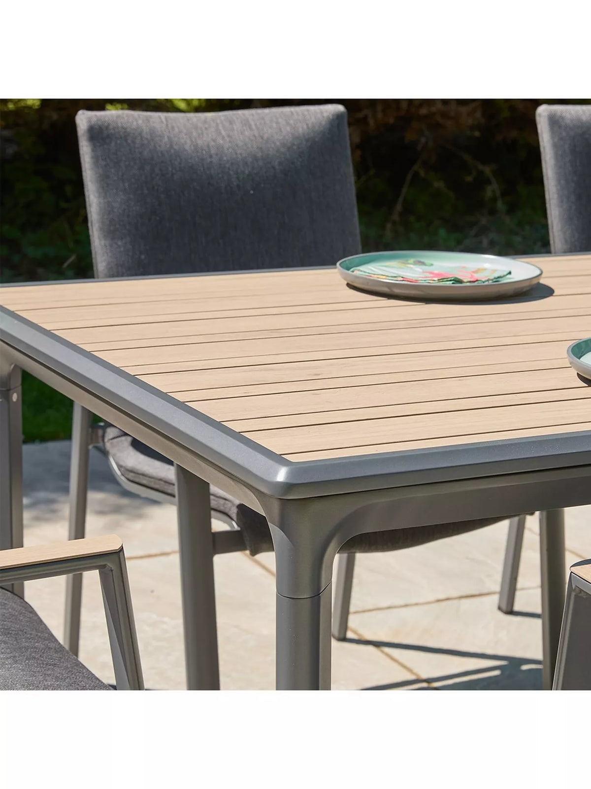 LG Outdoor Sanctuary 8-Seater Extending Garden Dining Table & Chairs Set, Birch