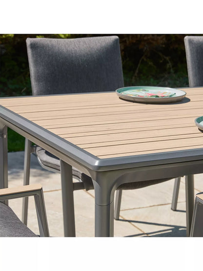 LG Outdoor Sanctuary 8-Seater Extending Garden Dining Table & Chairs Set, Birch