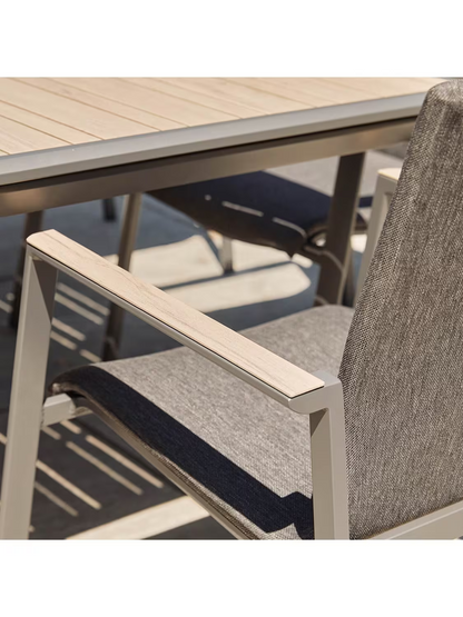 LG Outdoor Sanctuary 8-Seater Extending Garden Dining Table & Chairs Set, Birch