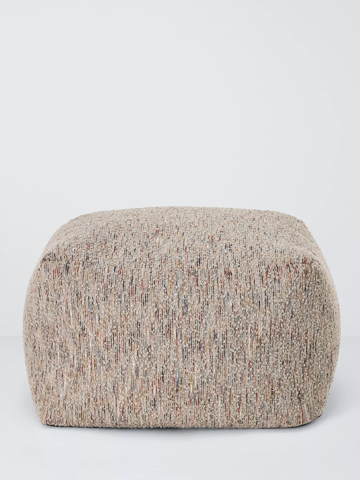 John Lewis Boucle Square Pouffe, Natural