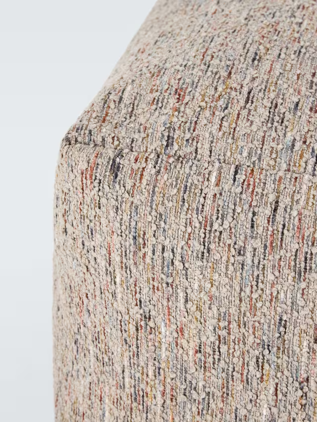 John Lewis Boucle Square Pouffe, Natural