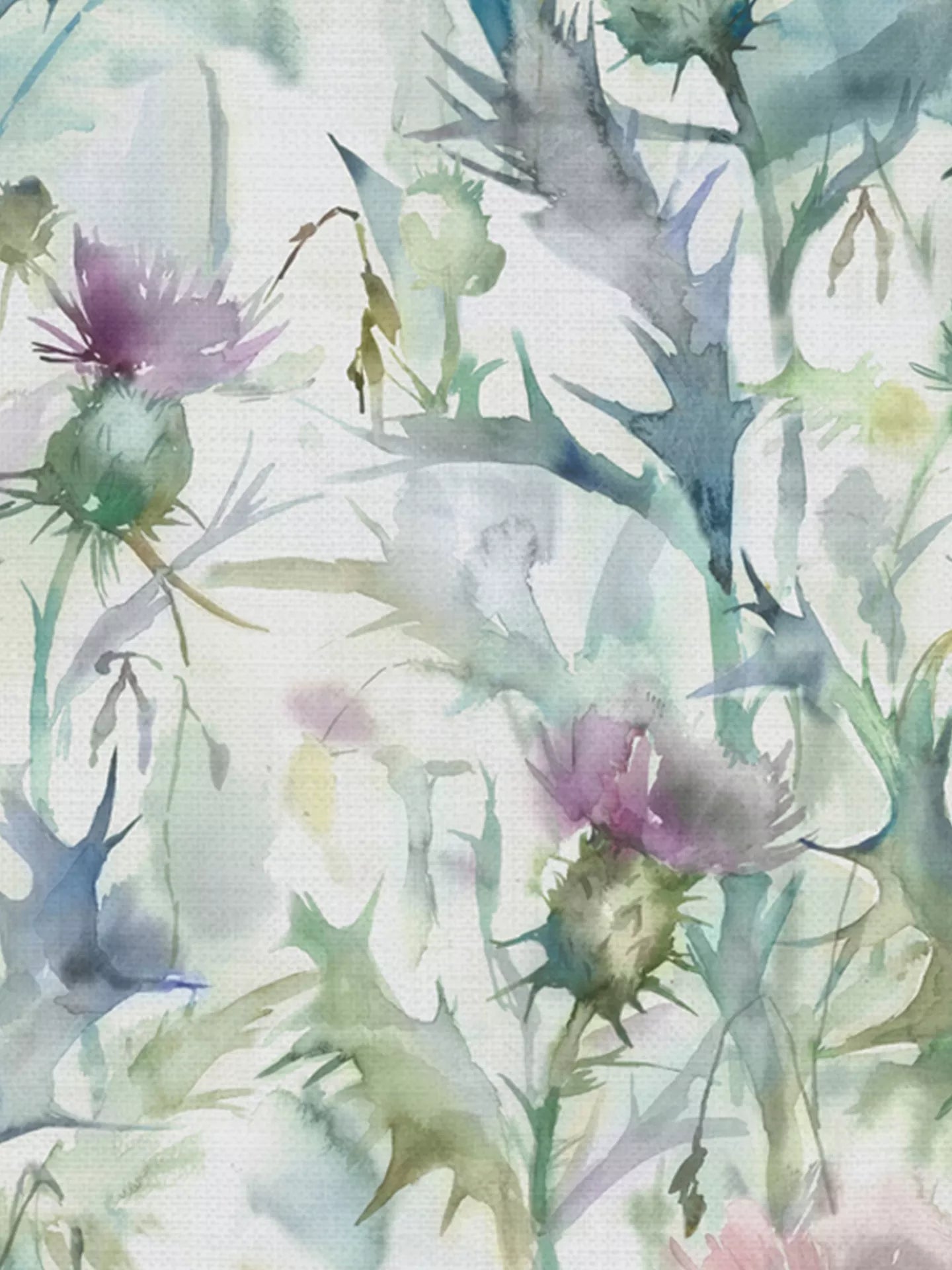 Voyage botanicus violet linen 39 m at £44 a meter