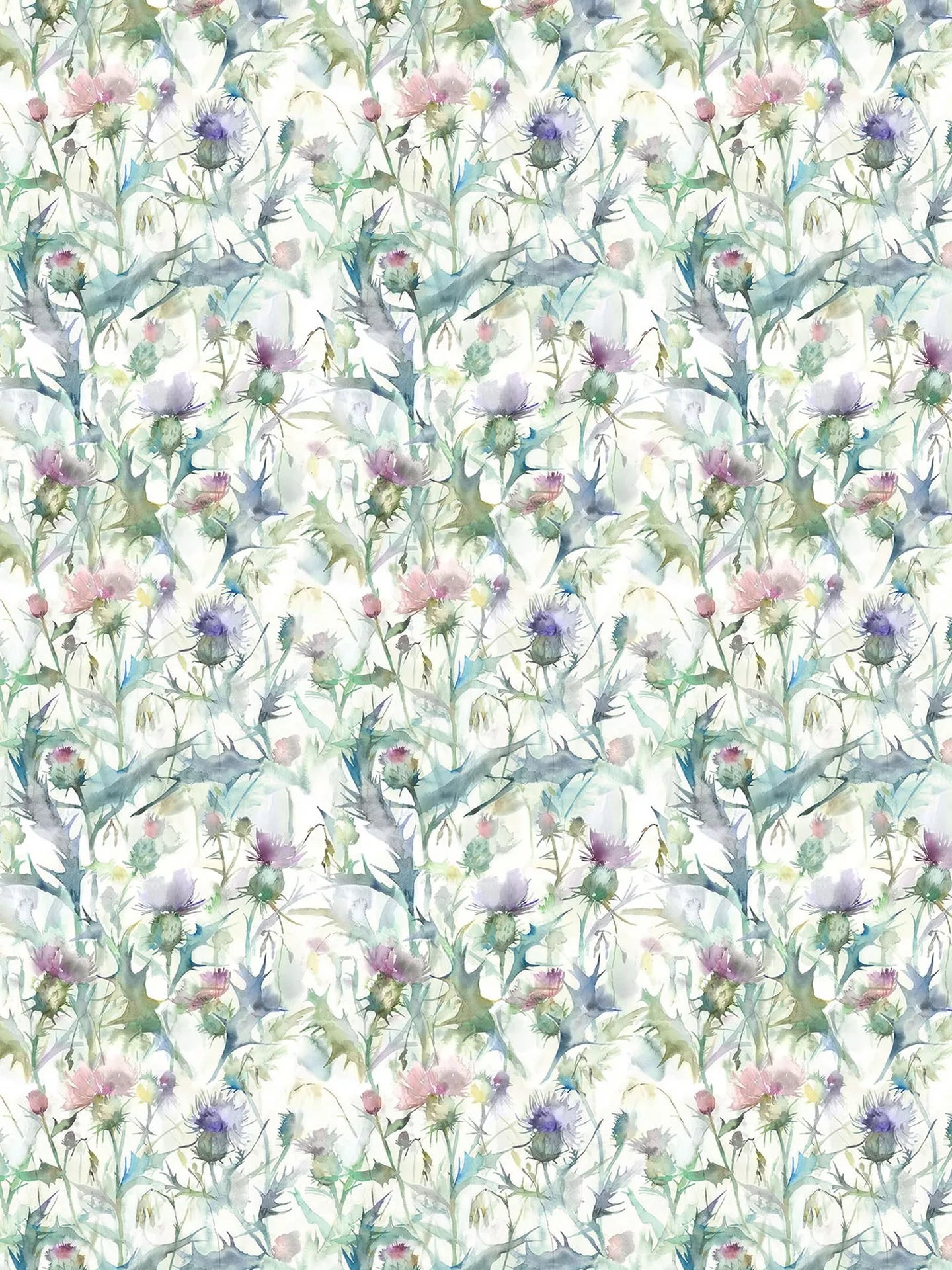 Voyage botanicus violet linen 39 m at £44 a meter