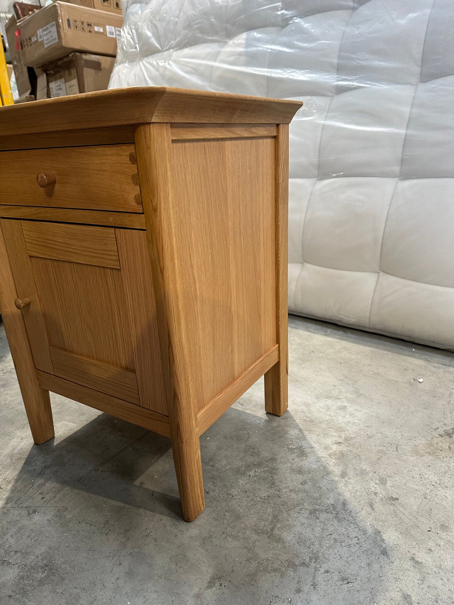 John Lewis Essence 1 Door Bedside Table, Oak