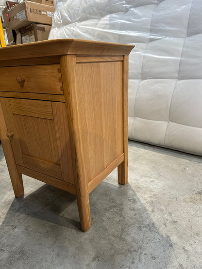 John Lewis Essence 1 Door Bedside Table, Oak