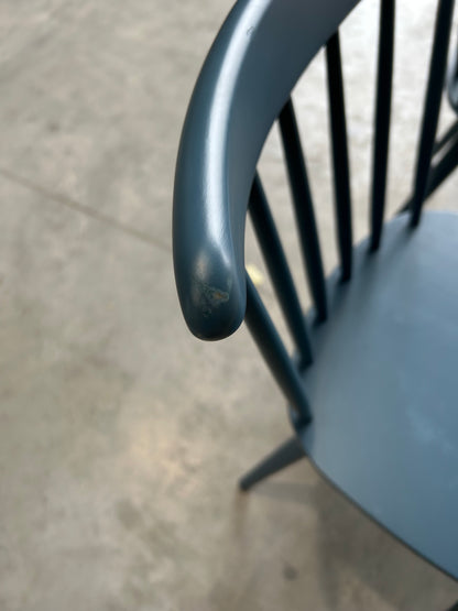 John Lewis Spindle Dining Chair, Set of 2, Blue, FSC-Certified (Beech Wood)