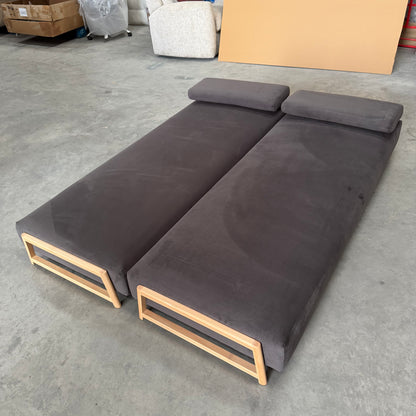 John Lewis Duplet Daybed Velvet Charcoal
