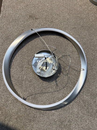 John Lewis Wrap LED Hoop Ceiling Light, Brushed Aluminium