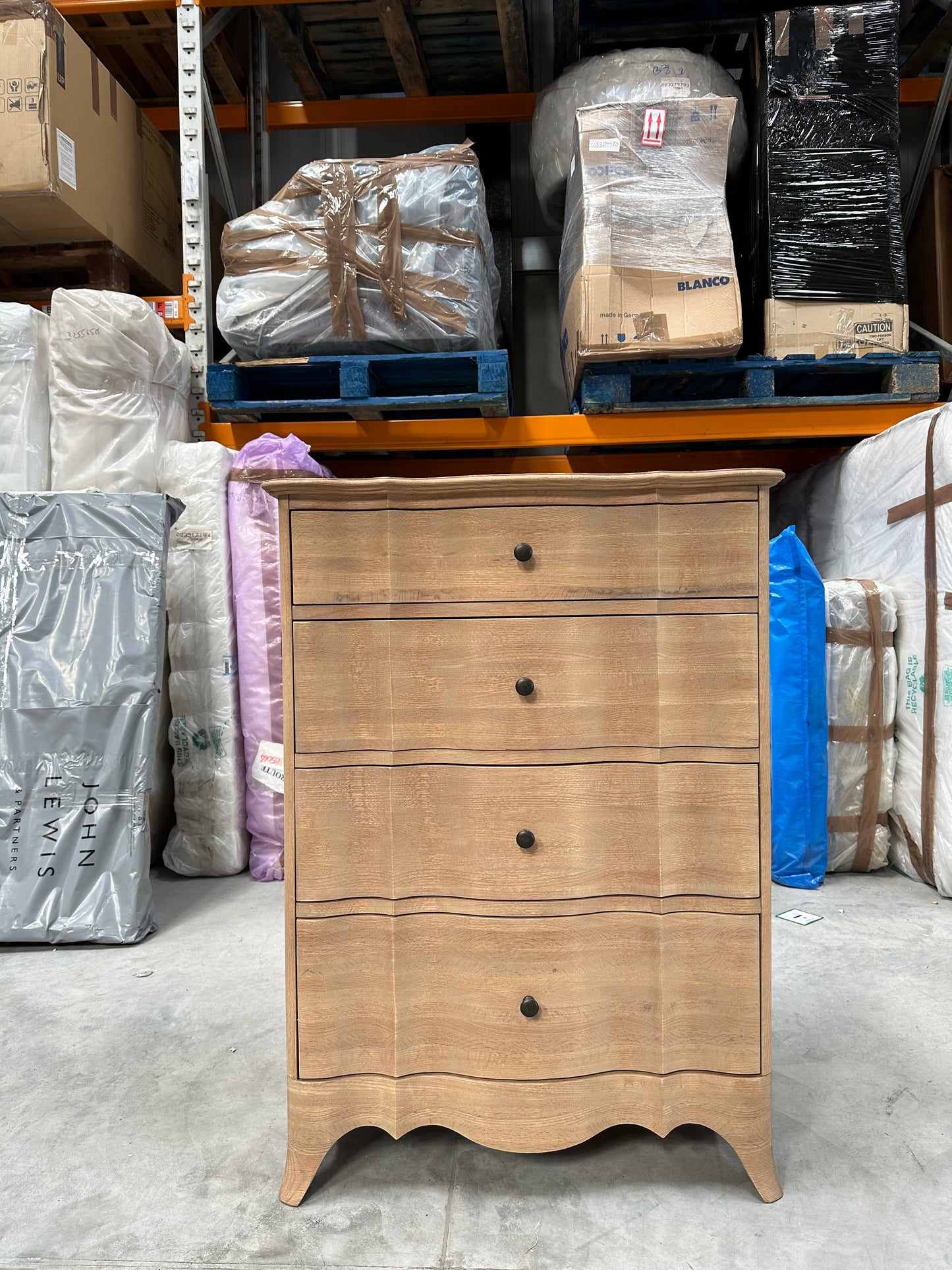 John Lewis Louis 4 Drawer Chest, Oak