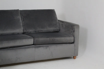 John Lewis Bailey II 4 Seater LHF Chaise End Sofa In velvet steel