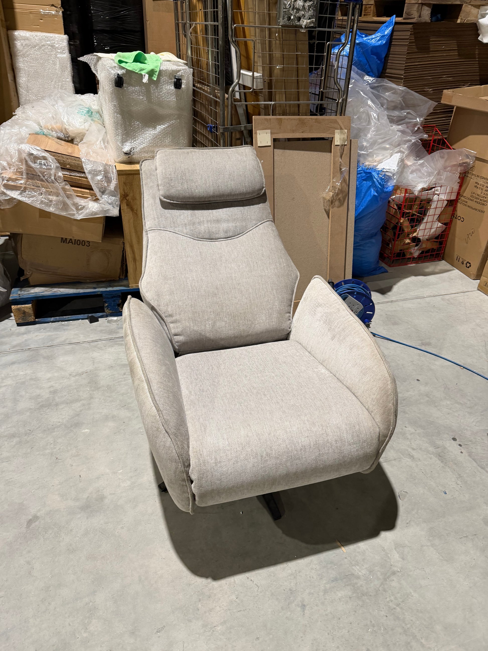 John Lewis Repose Zero Gravity Power Recliner Chair, Soft Weave Grey